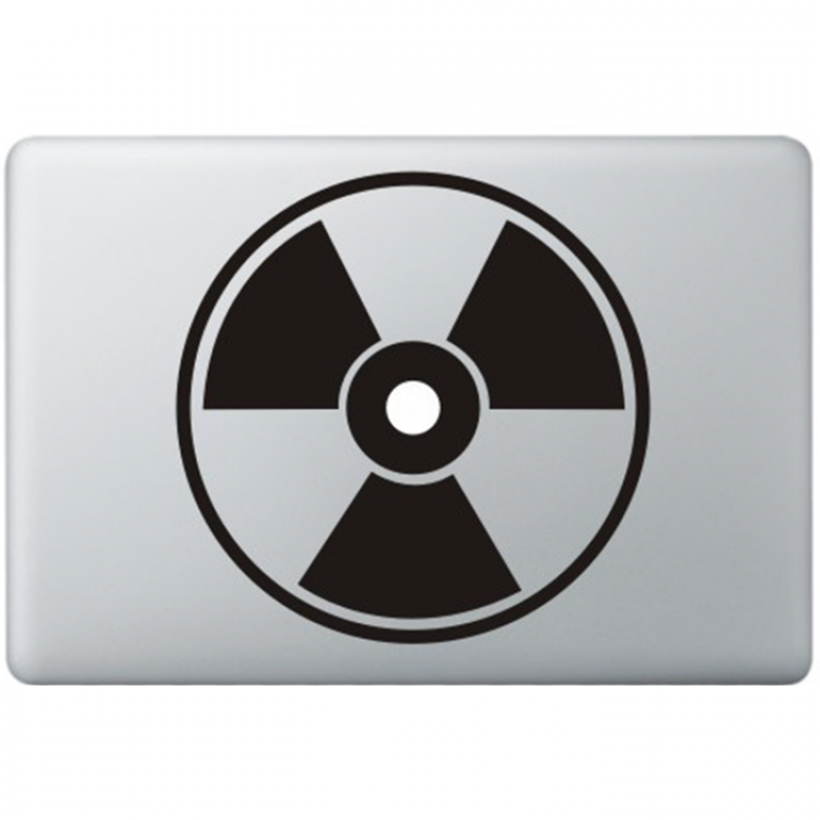 Kerngevaar Macbook Sticker Zwarte Stickers